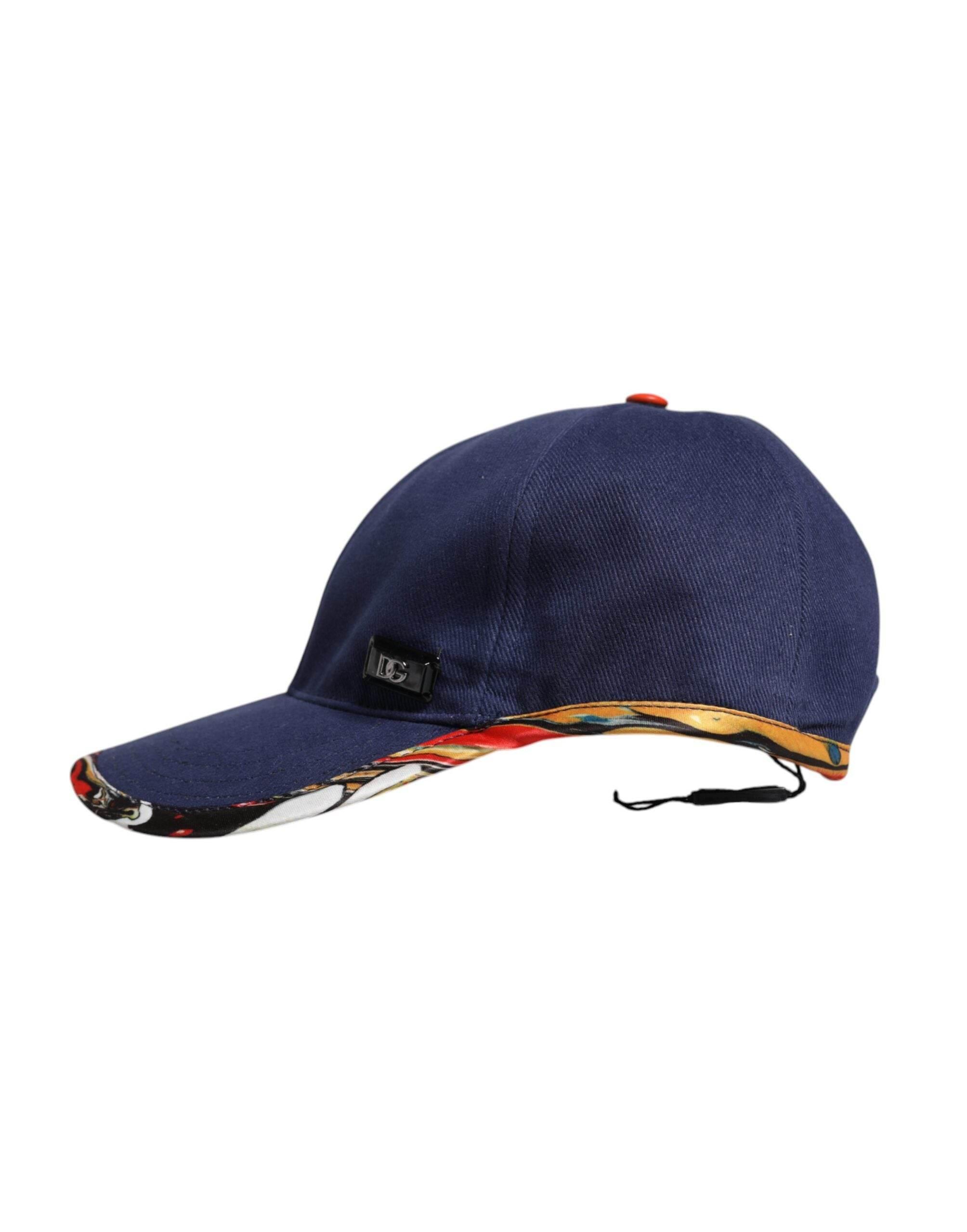 Dolce & Gabbana Blue Cotton 6 Panels Baseball Cap - Hilstor