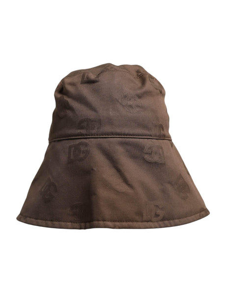 Dolce & Gabbana Brown Logo Monogram Cotton Bucket Cap - Hilstor