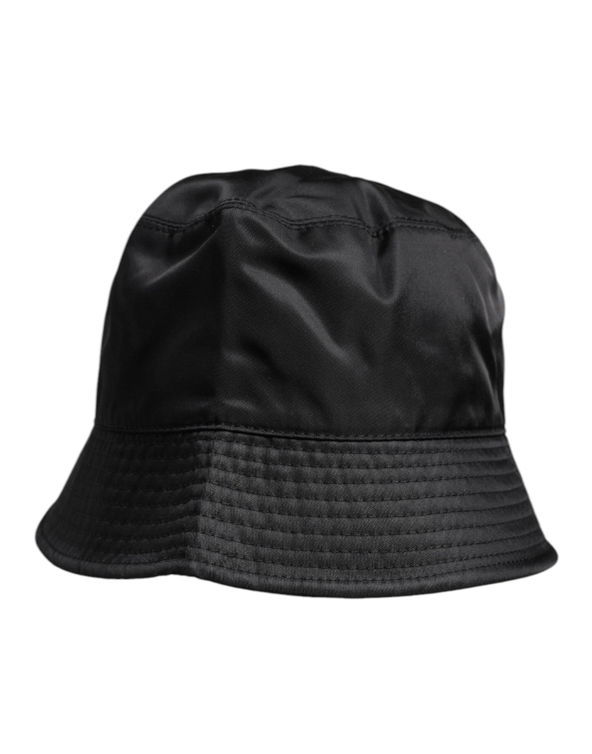 Dolce & Gabbana Black Cotton Wide Brim Bucket Hat - Hilstor