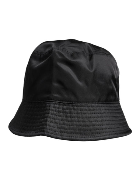 Dolce & Gabbana Black Cotton Wide Brim Bucket Hat - Hilstor