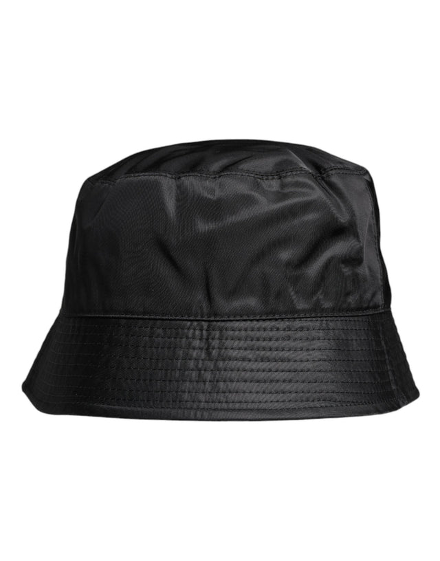 Dolce & Gabbana Black Cotton Wide Brim Bucket Hat - Hilstor