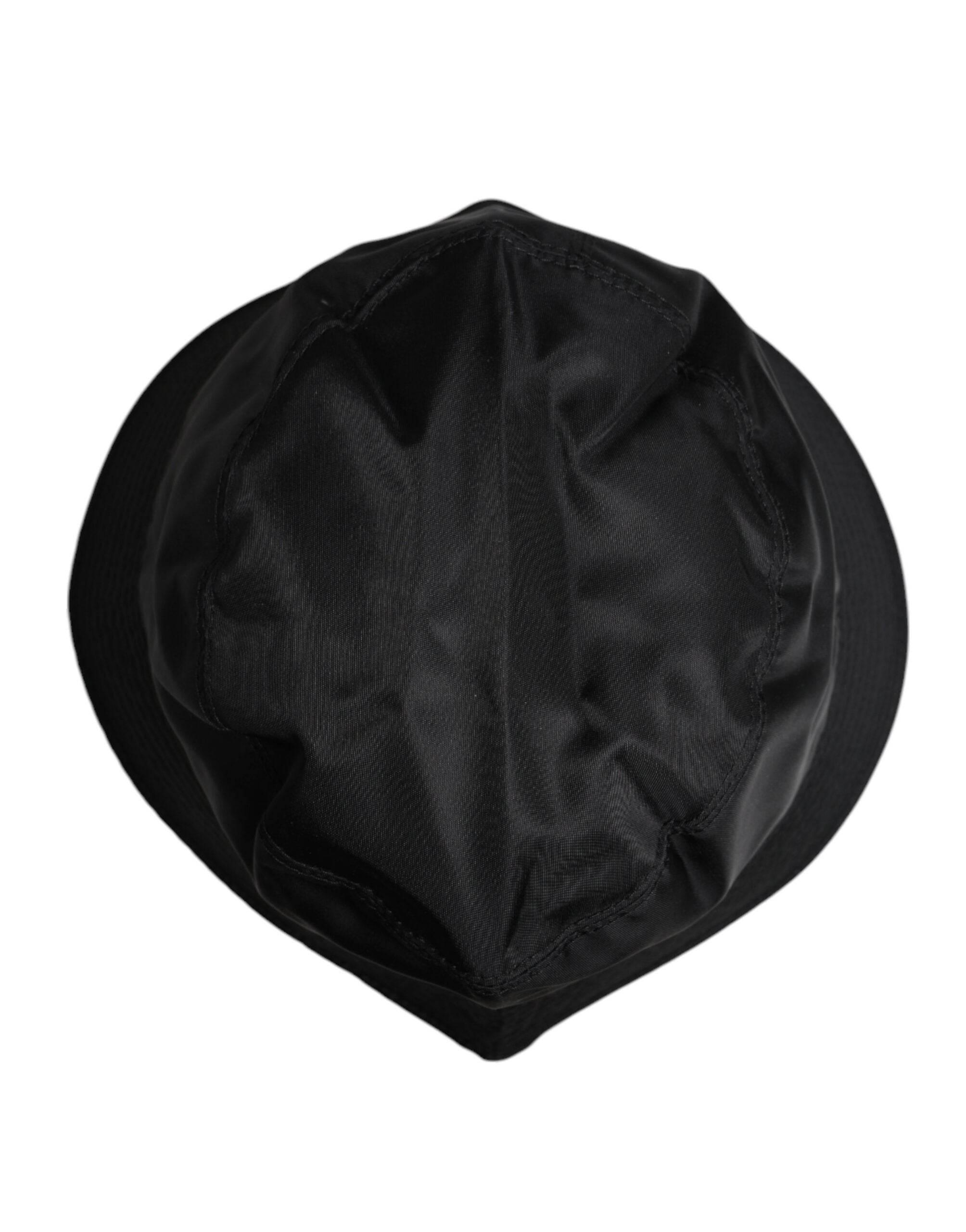 Dolce & Gabbana Black Cotton Wide Brim Bucket Hat - Hilstor