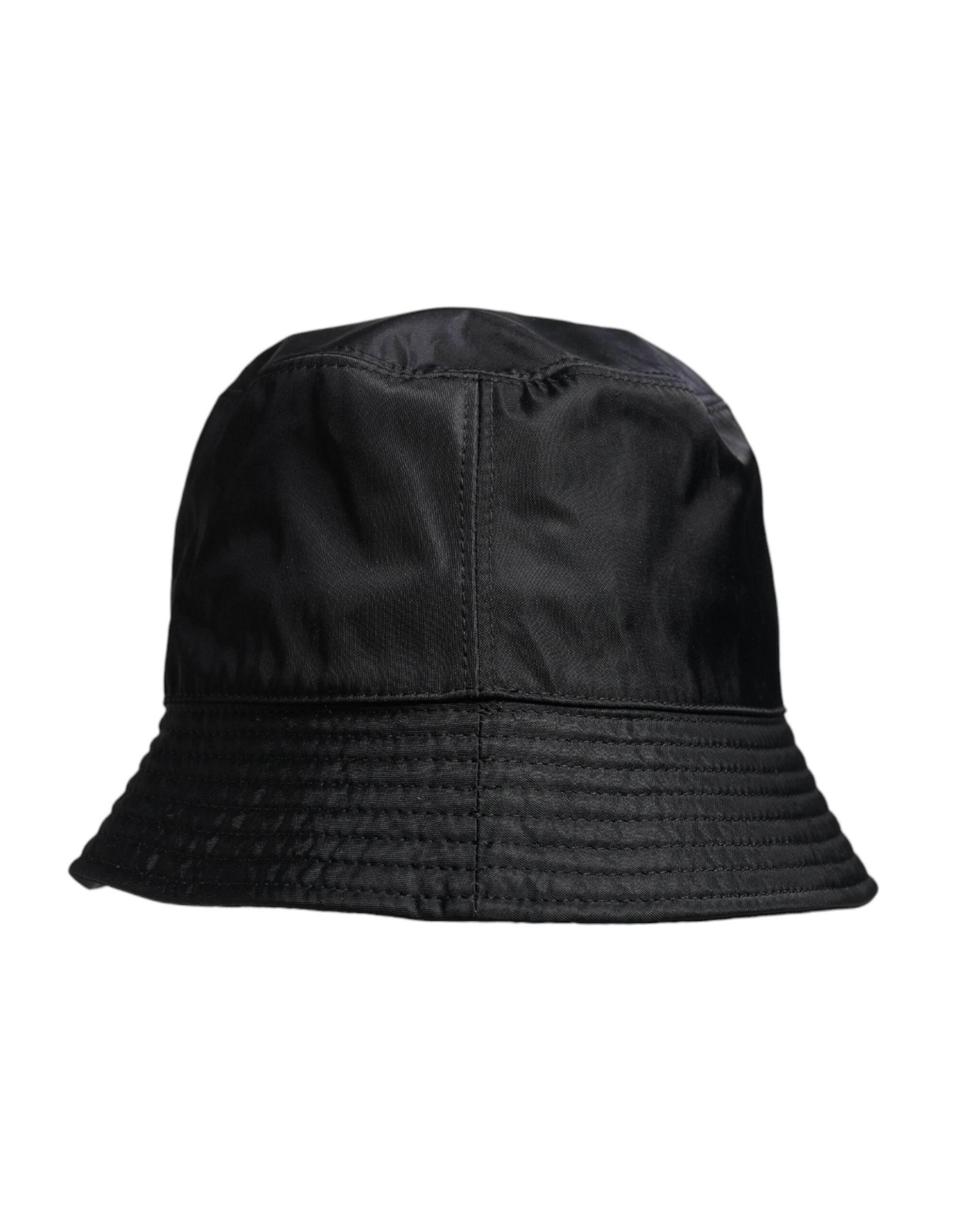 Dolce & Gabbana Black Cotton Wide Brim Bucket Hat - Hilstor