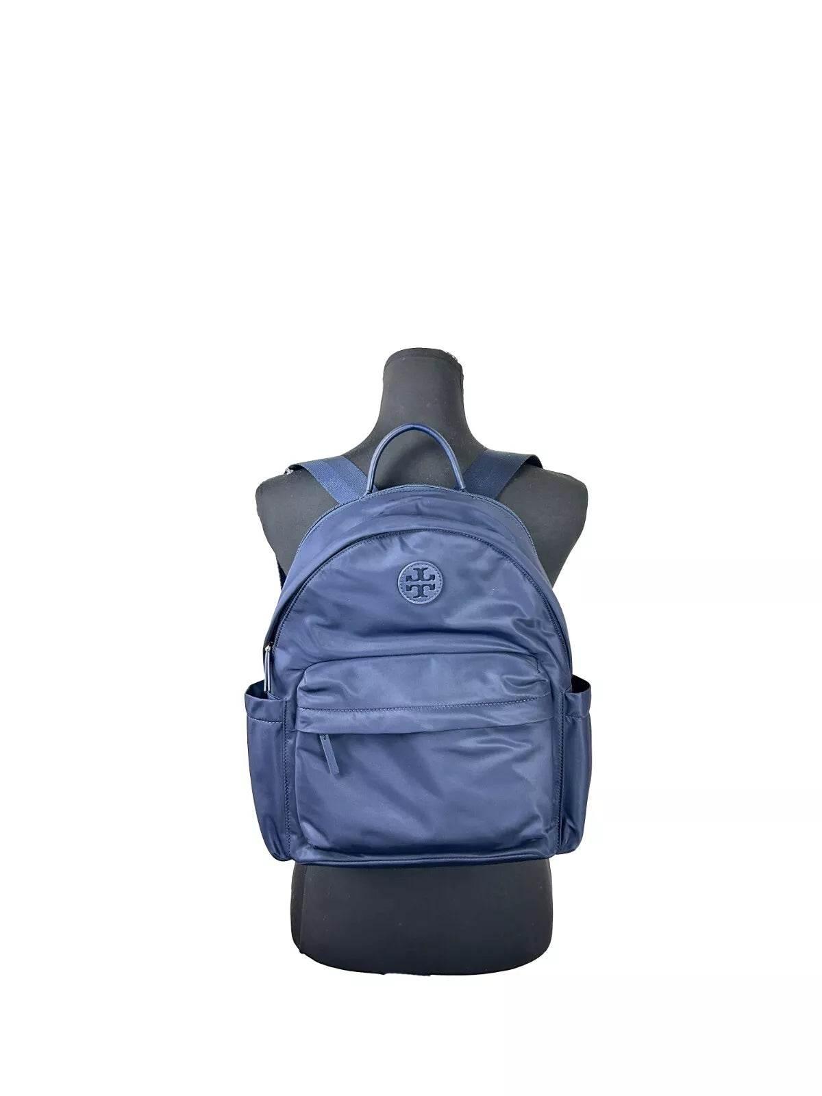 Tory Burch Navy Ella Nylon Backpack Bag 88368 - Hilstor
