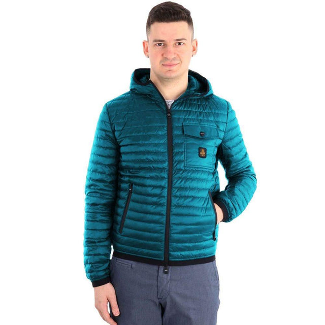 Refrigiwear Blue Nylon Men Jacket - Hilstor