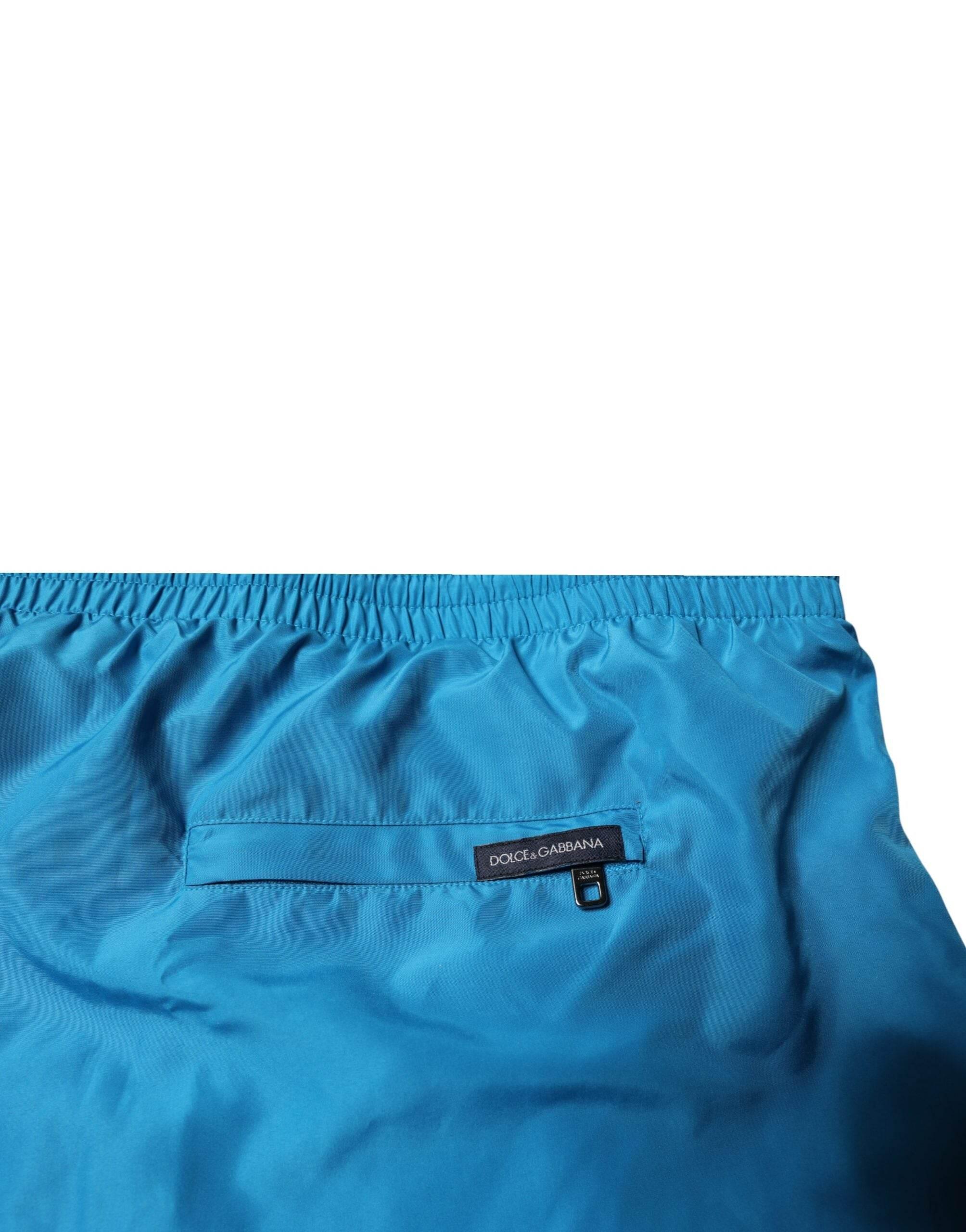 Dolce & Gabbana Turquoise Logo Beachwear Shorts 2Pc Swimwear - Hilstor