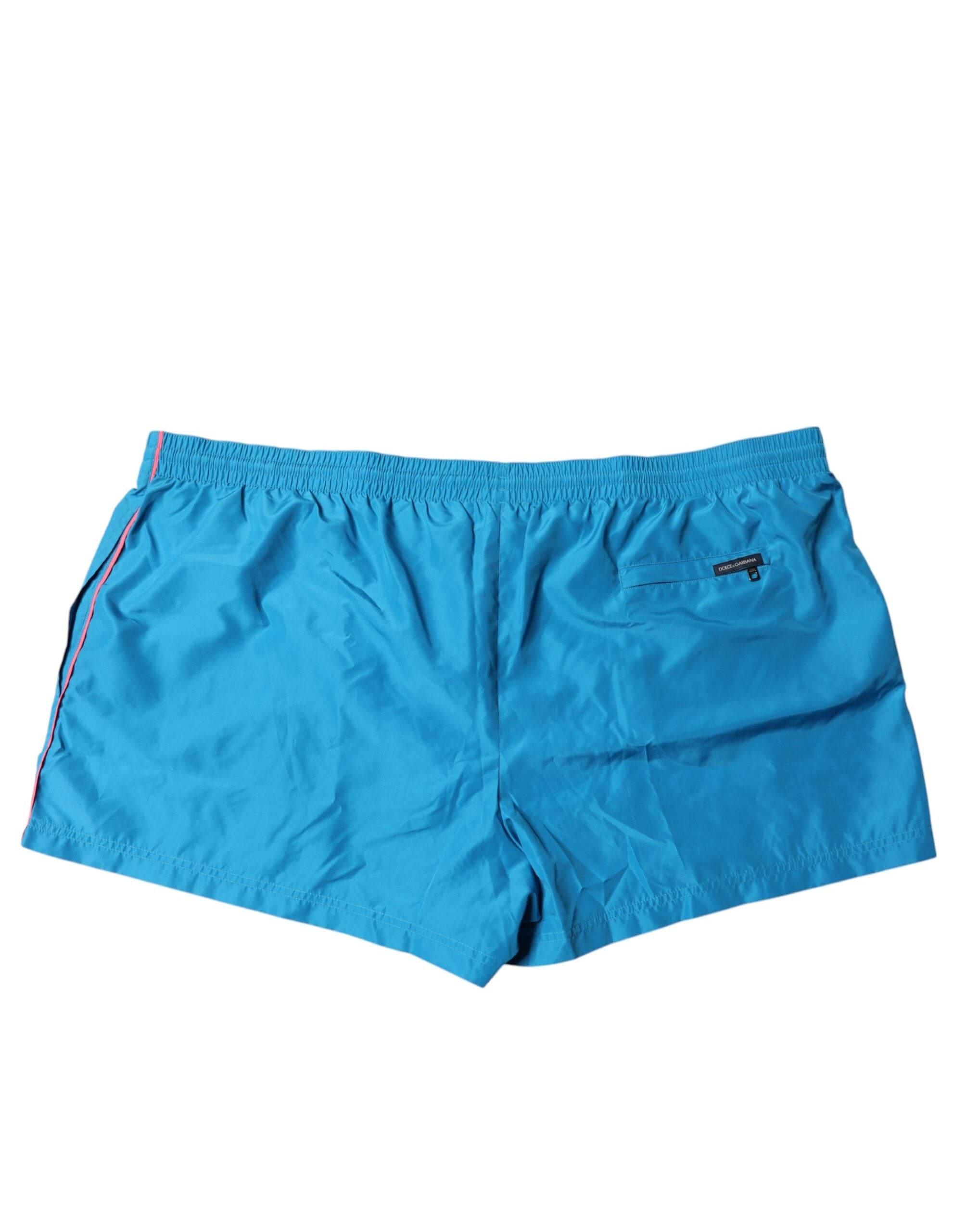 Dolce & Gabbana Turquoise Logo Beachwear Shorts 2Pc Swimwear - Hilstor