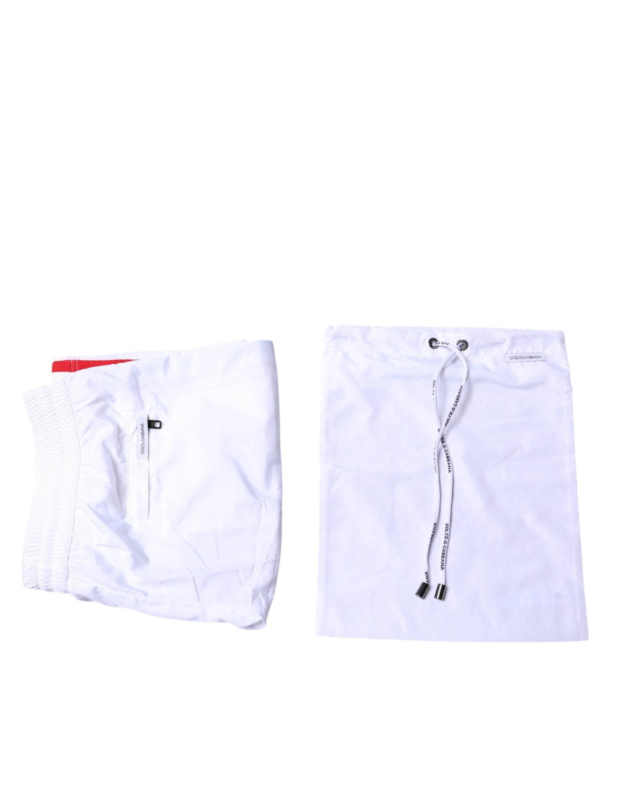 Dolce & Gabbana White Stripes Beachwear Shorts 2 Pc Swimwear - Hilstor