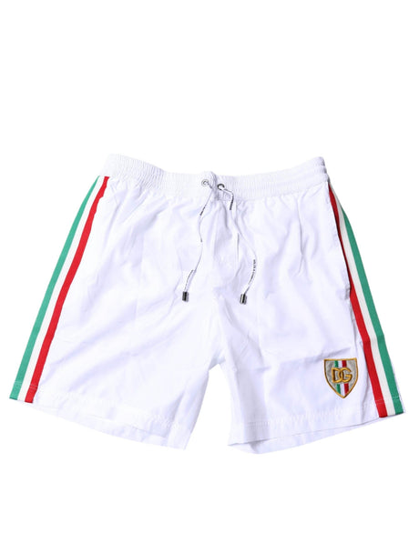 Dolce & Gabbana White Stripes Beachwear Shorts 2Pc Swimwear - Hilstor