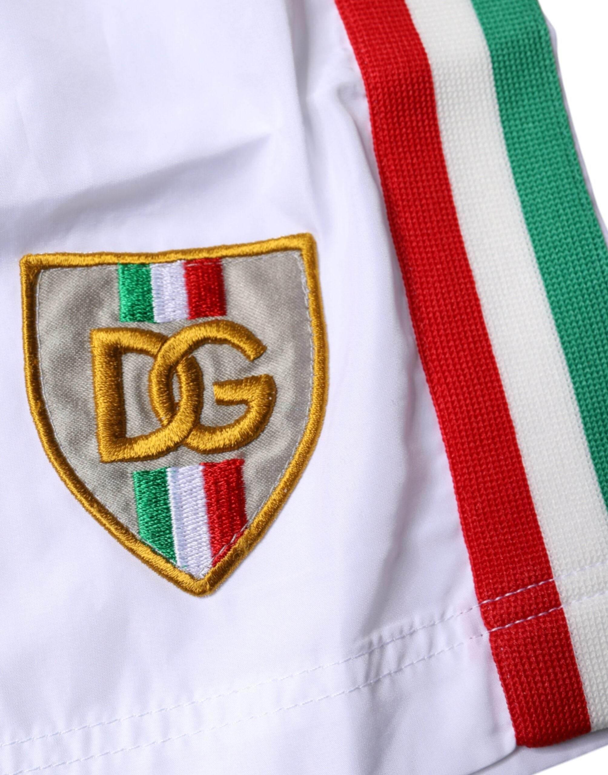 Dolce & Gabbana White Stripes Beachwear Shorts 2Pc Swimwear - Hilstor