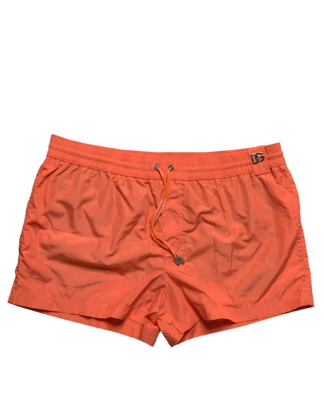 Dolce & Gabbana Orange Polyester Beachwear Shorts 2Pc Swimwear - Hilstor
