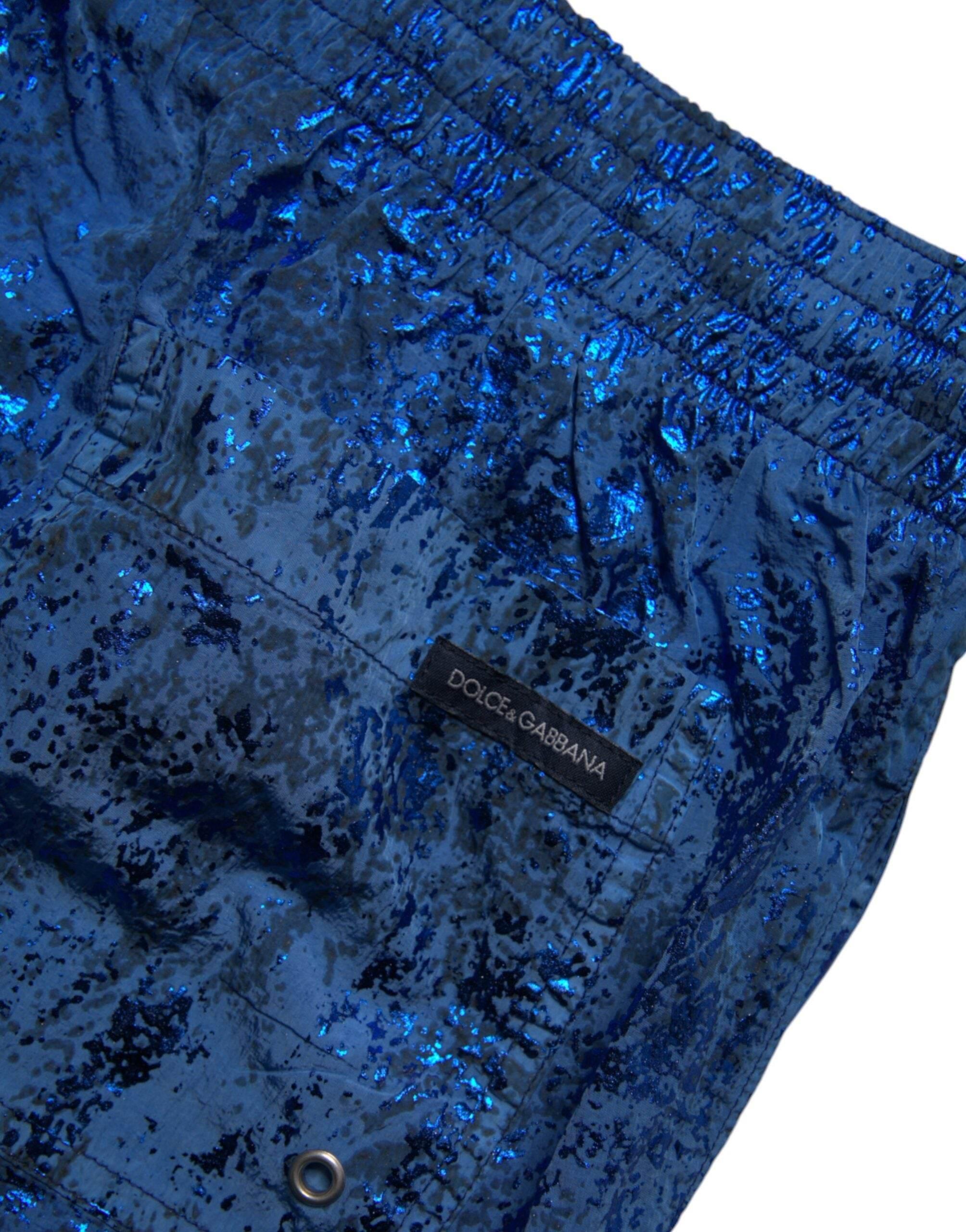 Dolce & Gabbana Blue Nylon Beachwear Swim Shorts 2Pc Swimwear - Hilstor