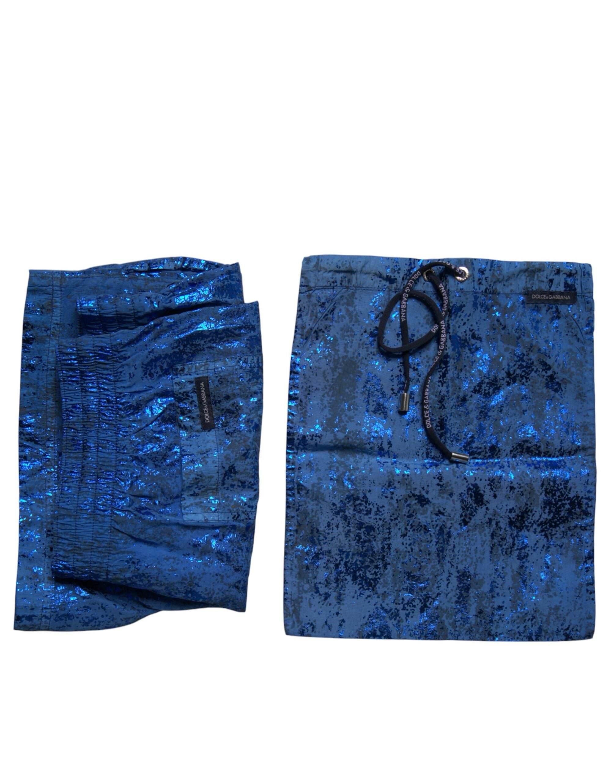Dolce & Gabbana Blue Nylon Beachwear Swim Shorts 2Pc Swimwear - Hilstor