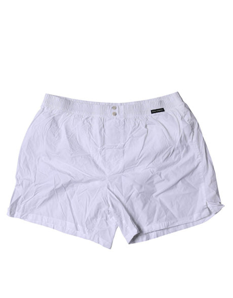 Dolce & Gabbana White Cotton Men Boxer Shorts Underwear - Hilstor