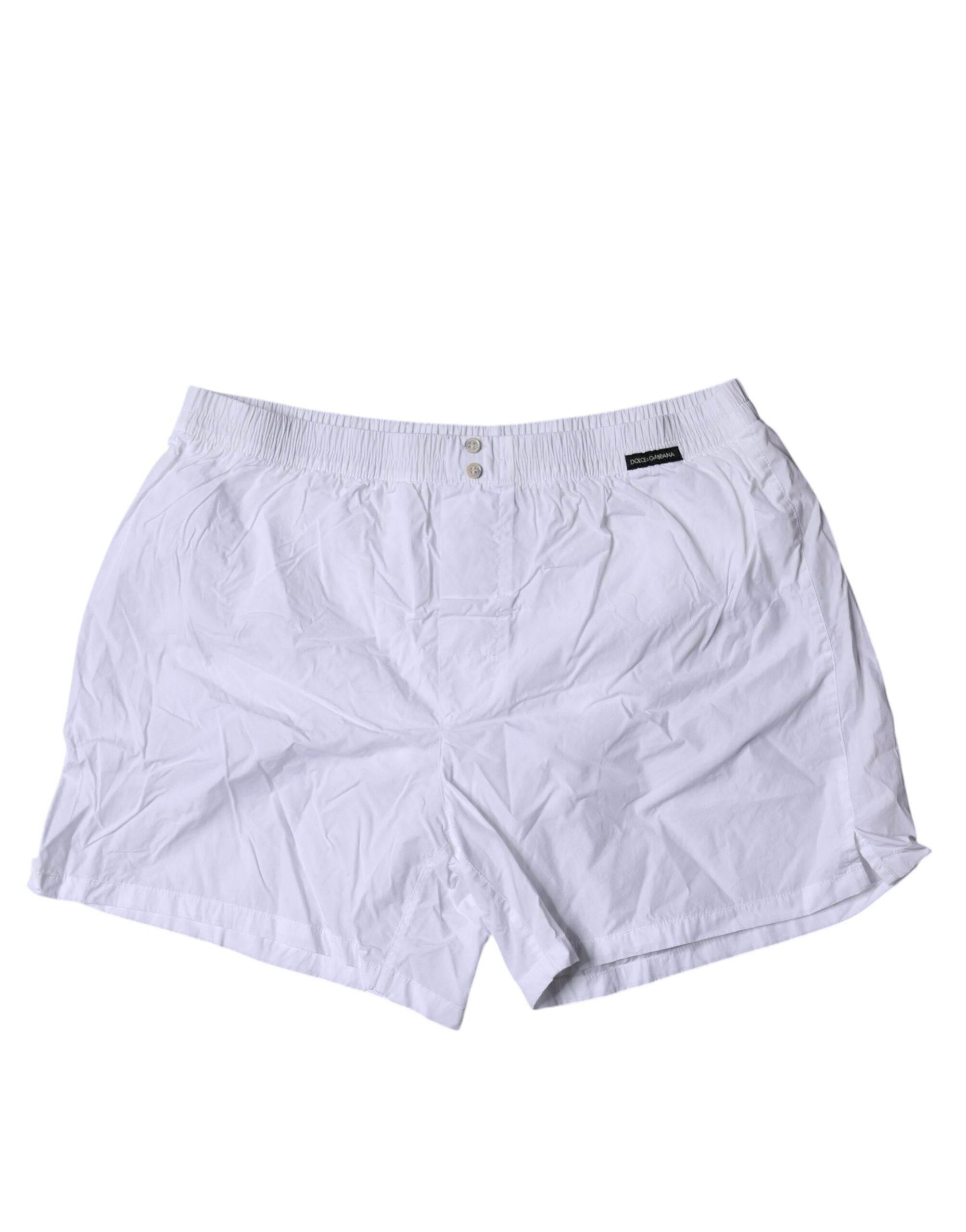 Dolce & Gabbana White Cotton Men Boxer Shorts Underwear - Hilstor