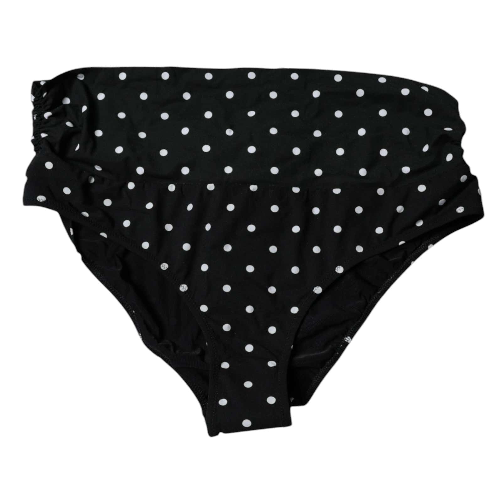 Dolce &amp; Gabbana Sort Polka Dot Badedragt Bikini Bund Badetøj