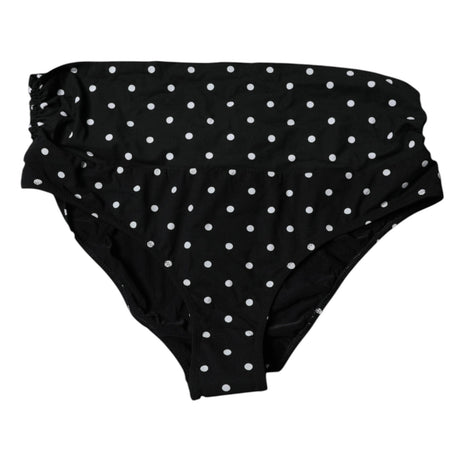 Dolce &amp; Gabbana Sort Polka Dot Badedragt Bikini Bund Badetøj