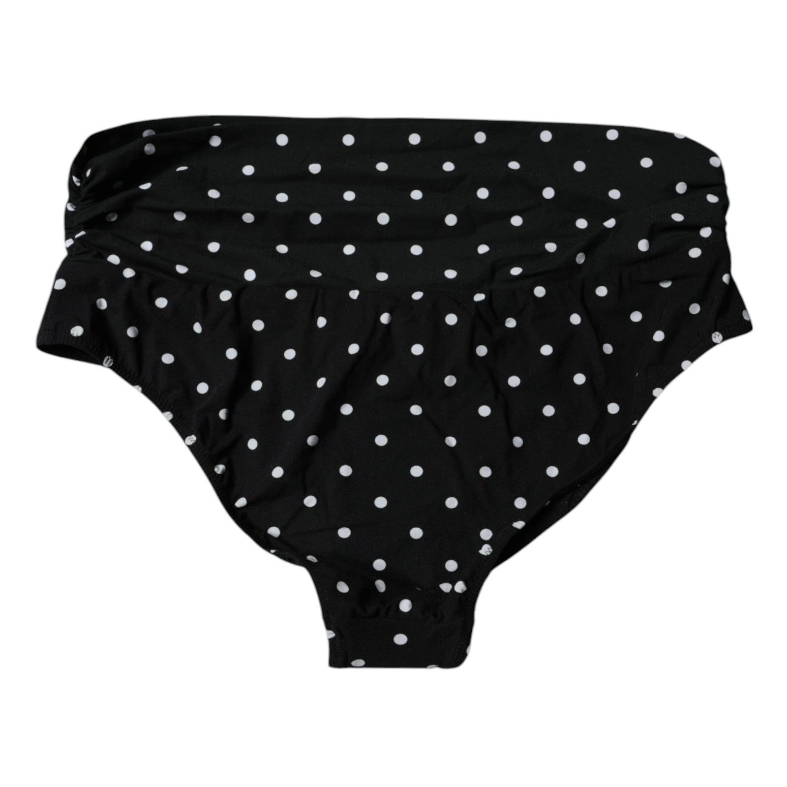 Dolce &amp; Gabbana Sort Polka Dot Badedragt Bikini Bund Badetøj