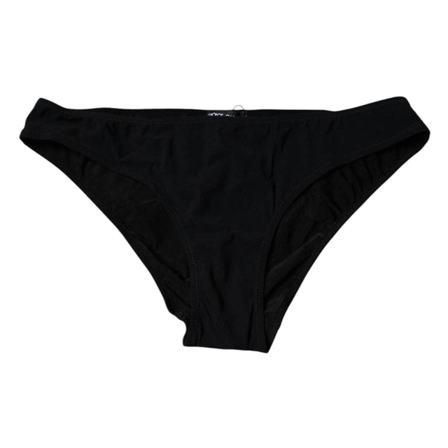 Dolce & Gabbana Black Nylon Stretch Mid Waist Panty Underwear - Hilstor