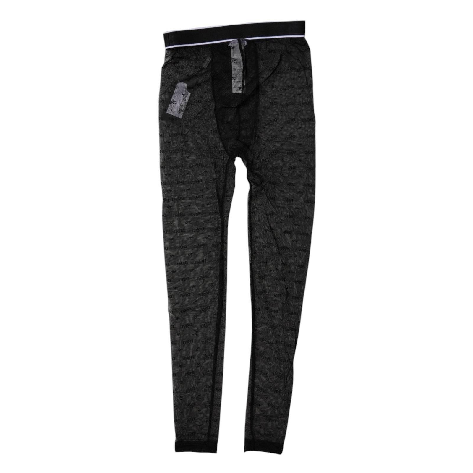 Dolce & Gabbana Black Logo Lace Lingerie Tight Pants Underwear - Hilstor