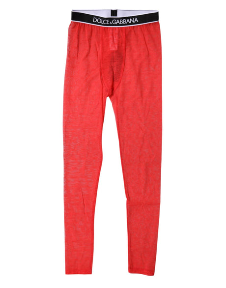Dolce & Gabbana Red Logo Lace Lingerie Tight Pants Underwear - Hilstor