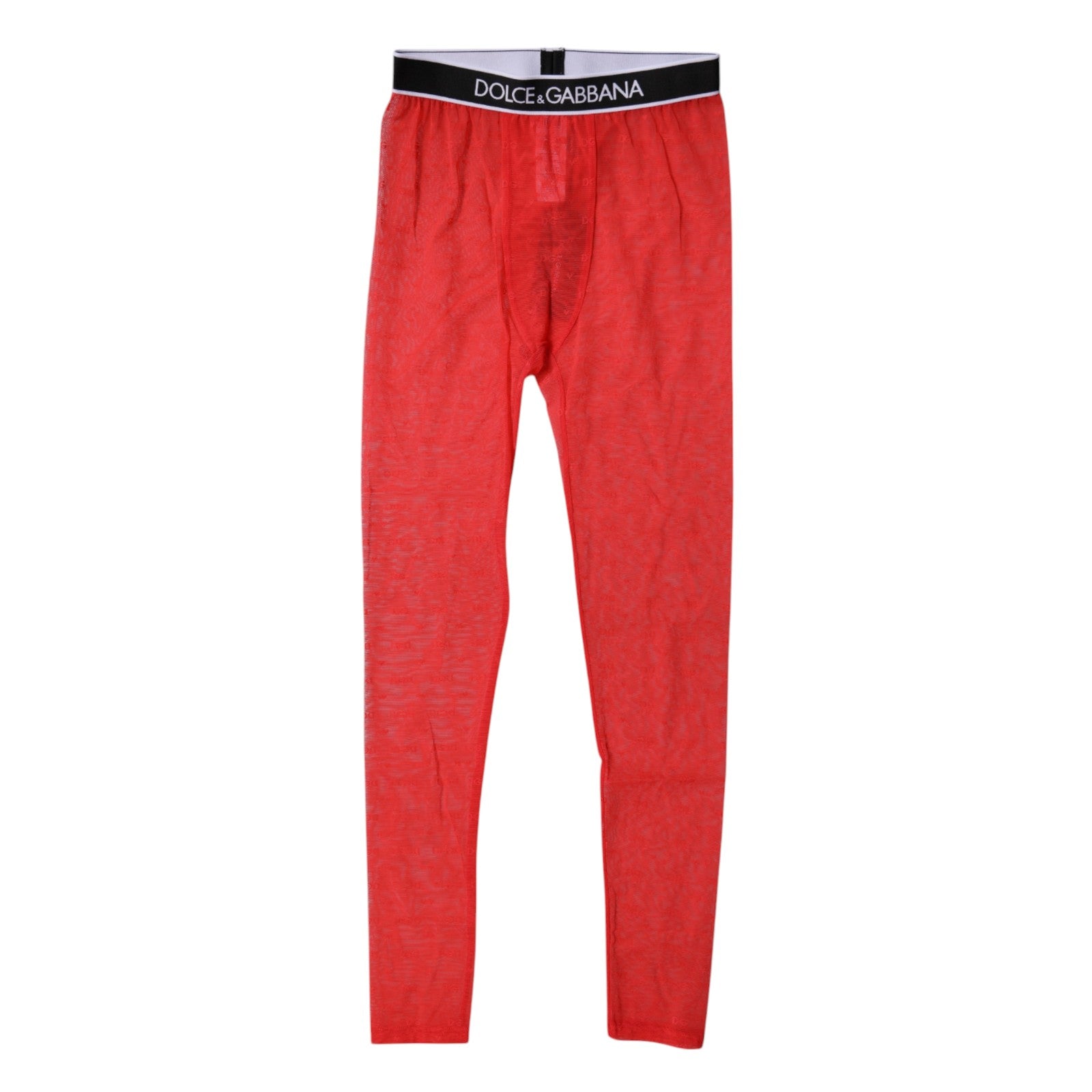 Dolce & Gabbana Rødt Logo Blonde Lingeri Tight Bukser Undertøj
