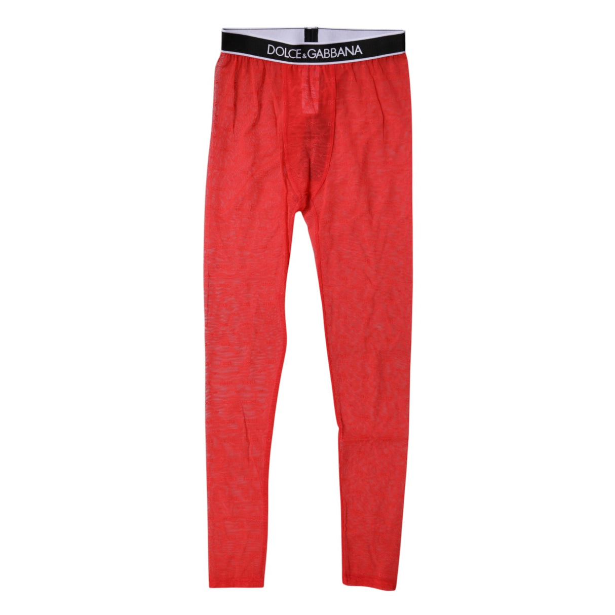 Dolce &amp; Gabbana Rødt Logo Blonde Lingeri Tight Bukser Undertøj