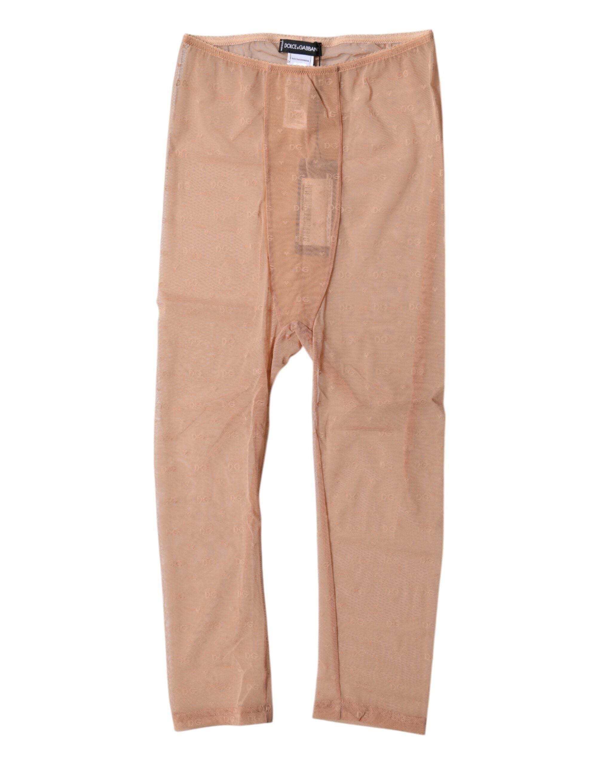 Dolce & Gabbana Brown Logo Blonde Lingeri Beskåret stramt undertøj