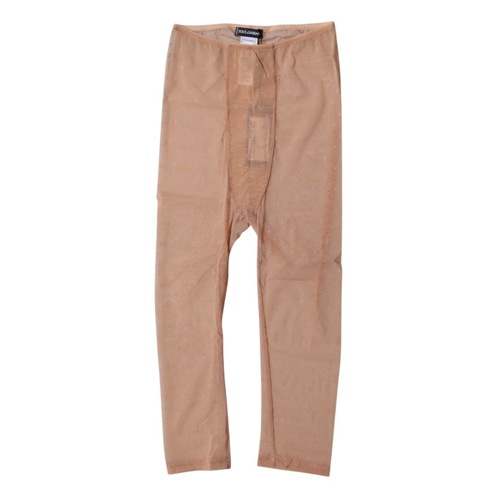 Dolce & Gabbana Brown Logo Blonde Lingeri Beskåret stramt undertøj