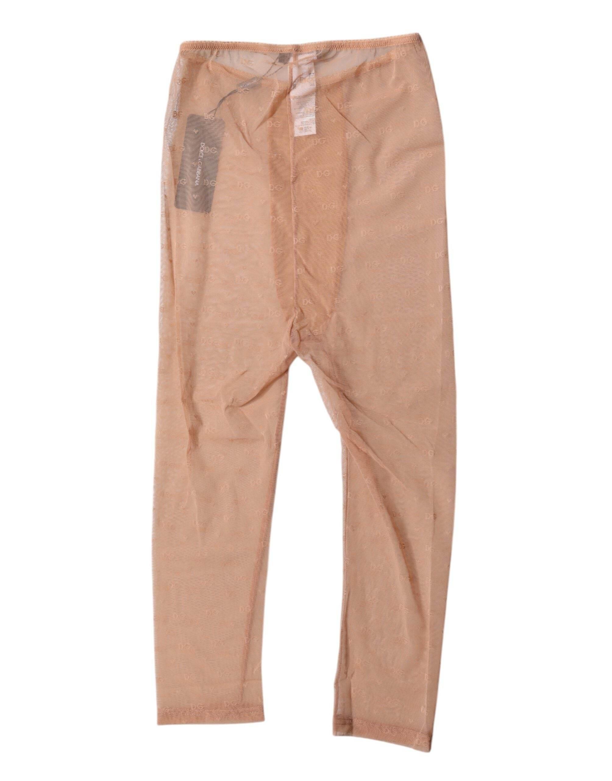 Dolce & Gabbana Brown Logo Blonde Lingeri Beskåret stramt undertøj