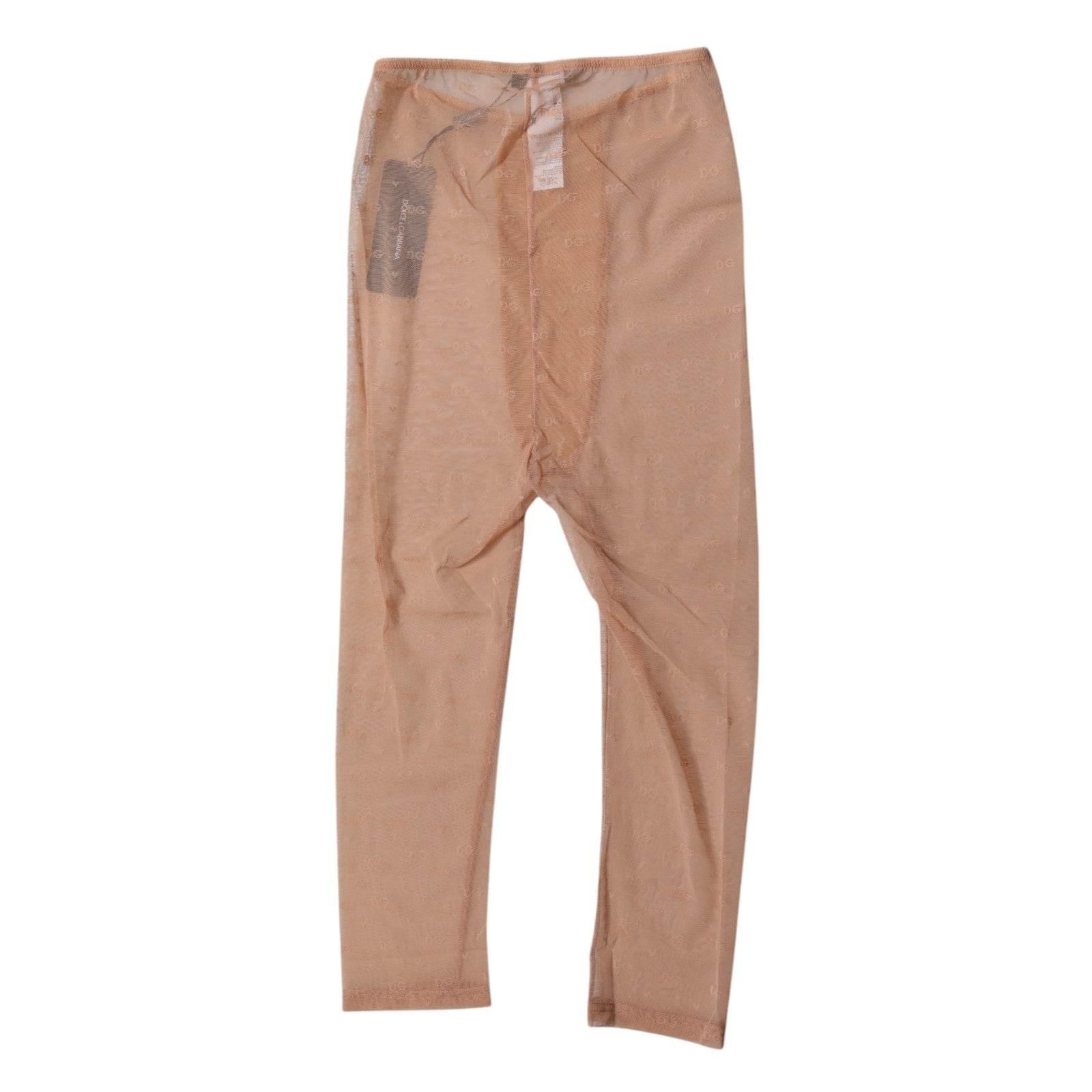 Dolce & Gabbana Brown Logo Blonde Lingeri Beskåret stramt undertøj