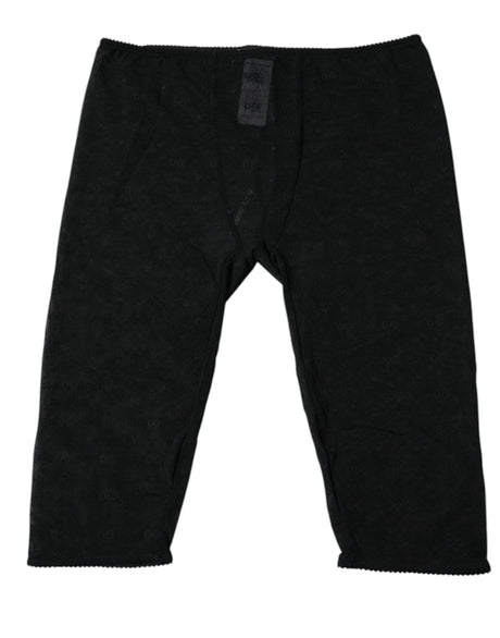 Dolce & Gabbana Black Logo Lace Lingerie Cropped Tight Underwear - Hilstor