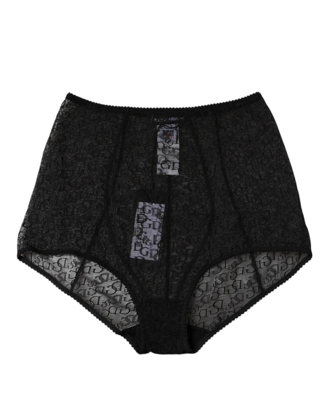 Dolce & Gabbana Black Logo Girdle High Waist Panty Underwear - Hilstor