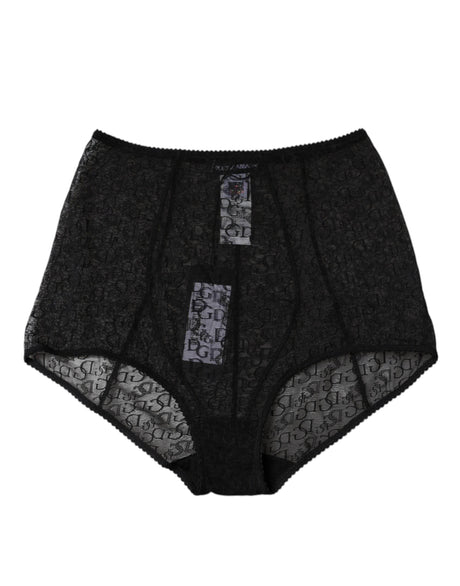 Dolce & Gabbana Black Logo Girdle High Waist Panty Underwear - Hilstor