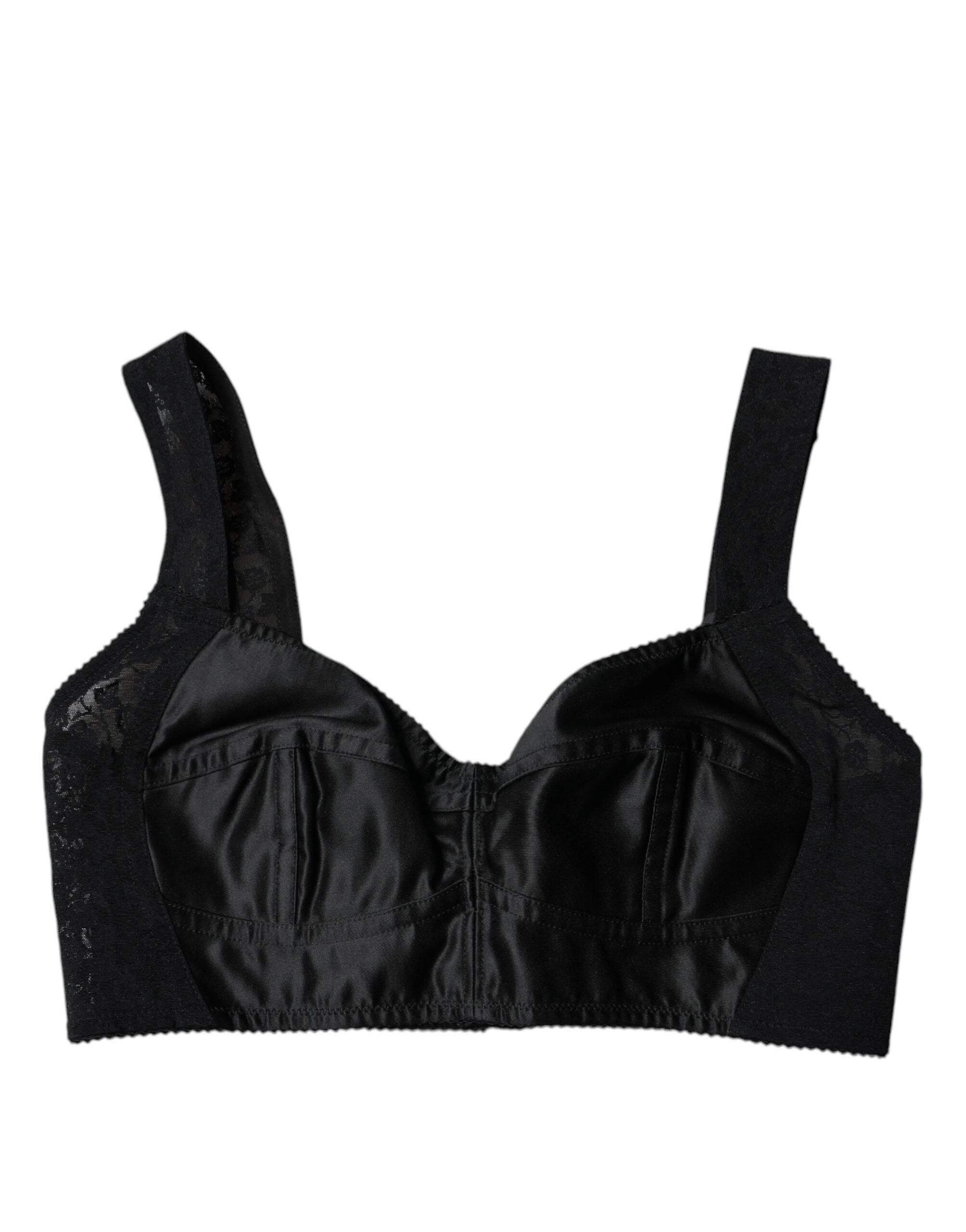 Dolce & Gabbana Black Nylon Balconcino Brassiere Underwear - Hilstor