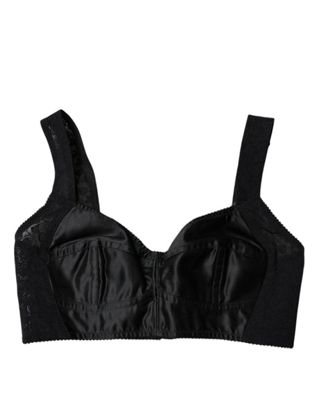 Dolce & Gabbana Black Nylon Balconcino Brassiere Underwear - Hilstor