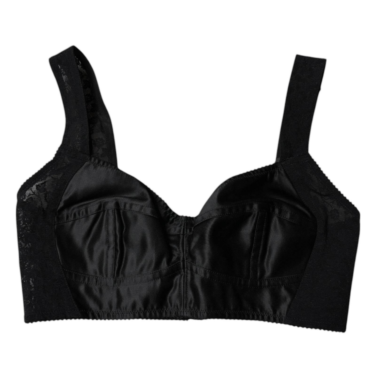 Dolce & Gabbana Black Nylon Balconcino Brassiere Underwear - Hilstor