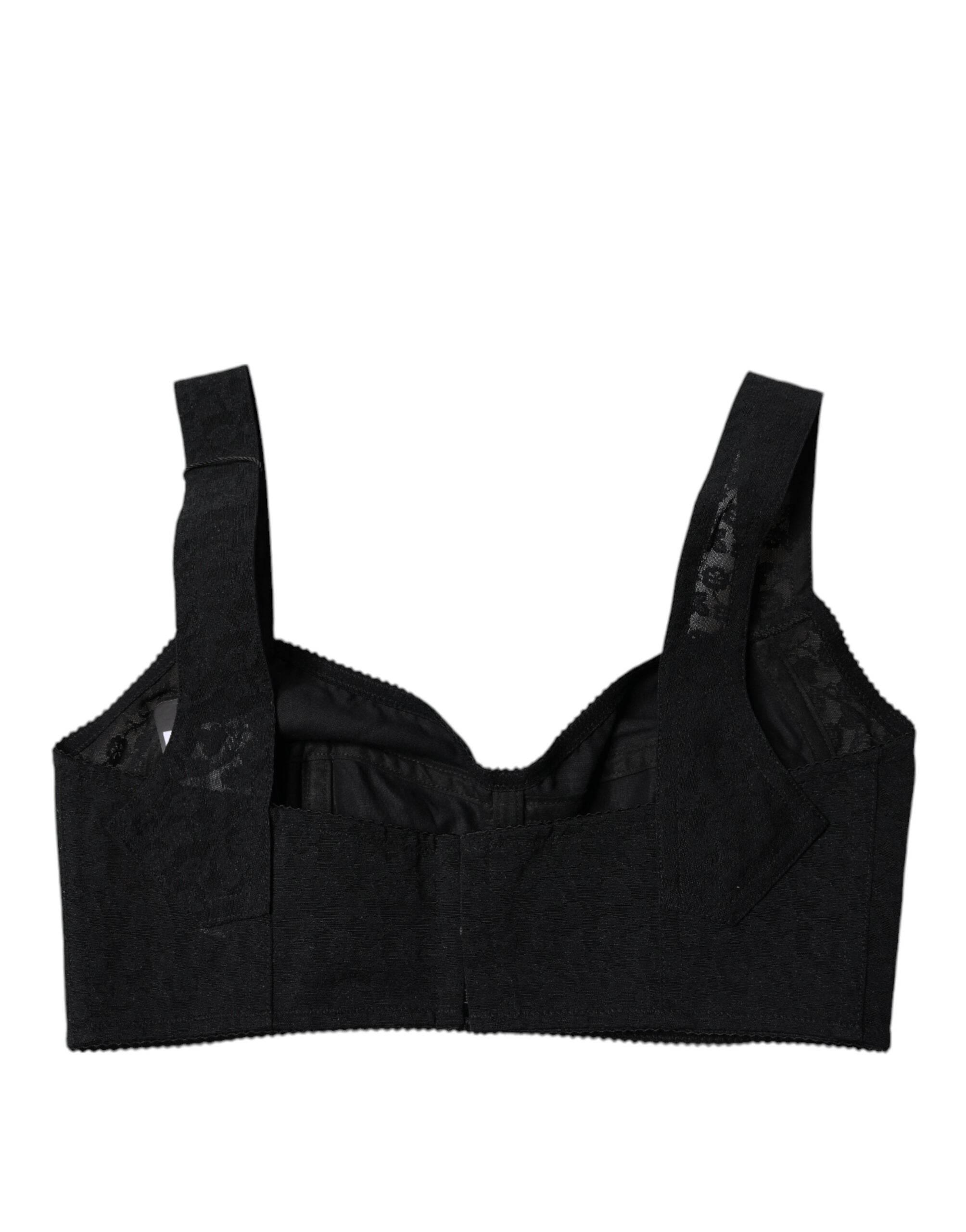 Dolce & Gabbana Black Nylon Balconcino Brassiere Underwear - Hilstor
