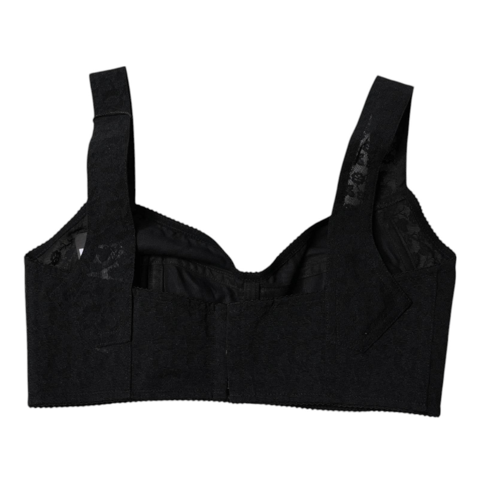 Dolce & Gabbana Black Nylon Balconcino Brassiere Underwear - Hilstor