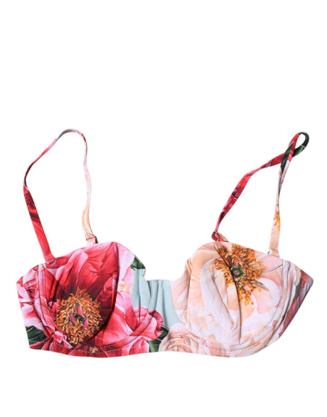 Dolce & Gabbana Multicolor Floral Padded Balconette Bra Underwear - Hilstor
