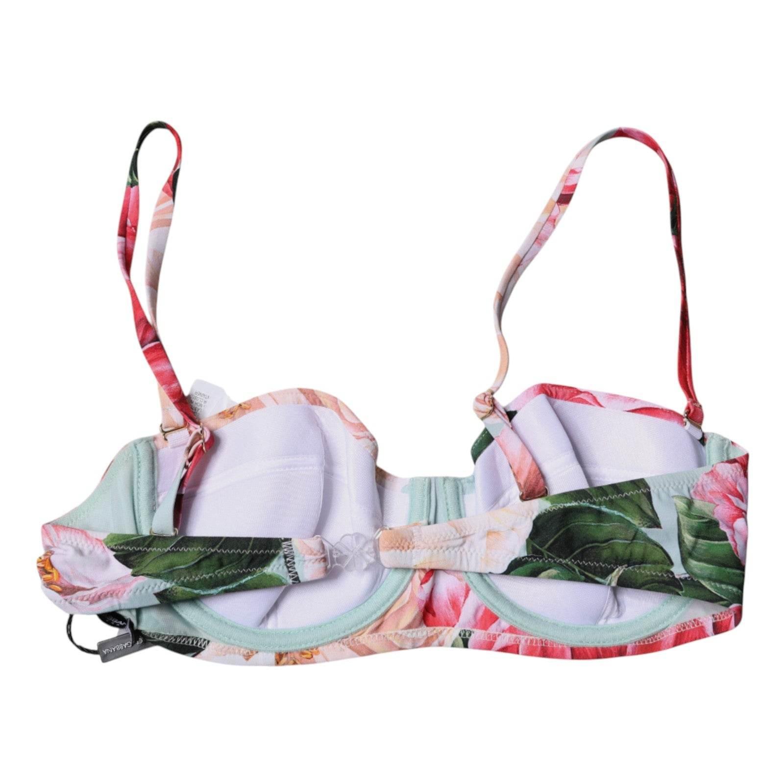 Dolce & Gabbana Multicolor Floral Padded Balconette Bra Underwear - Hilstor