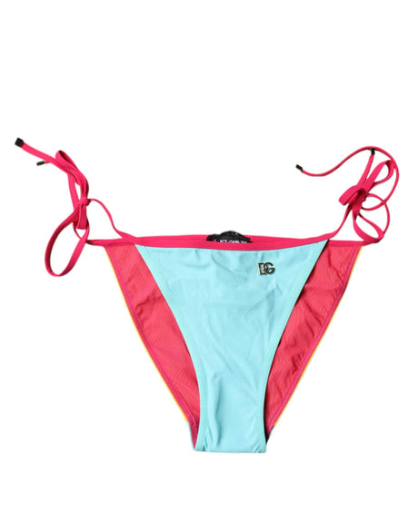 Dolce & Gabbana Multicolor Logo Swimsuit Bikini Bottom Swimwear - Hilstor