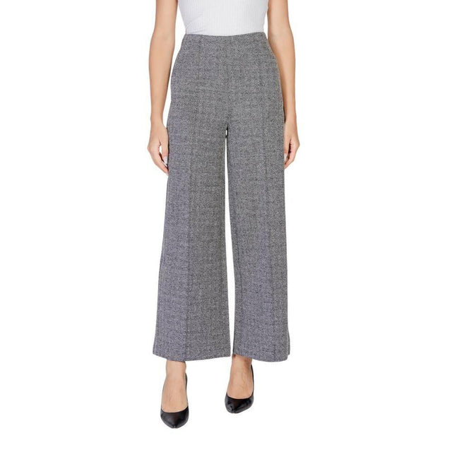ICHI Black Polyester Jeans & Pant - Hilstor