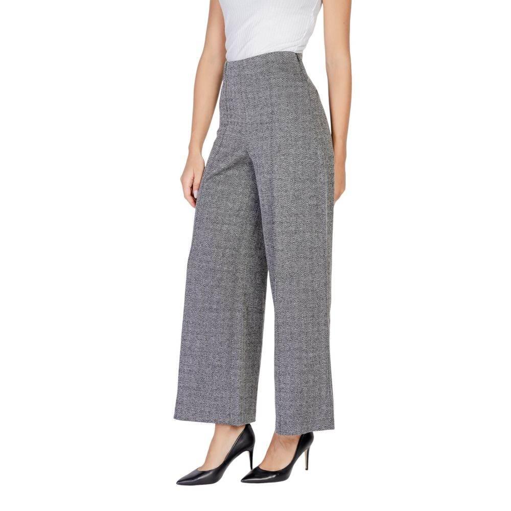 ICHI Black Polyester Jeans & Pant - Hilstor