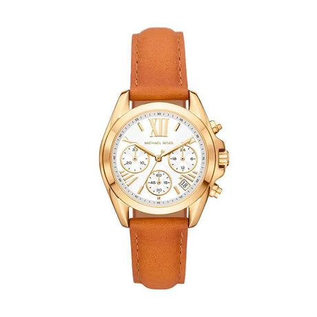Michael Kors Brown Leather Watch - Hilstor