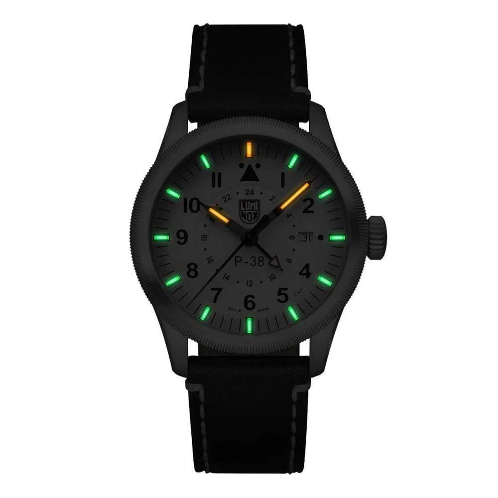 Luminox Black Leather Watch - Hilstor