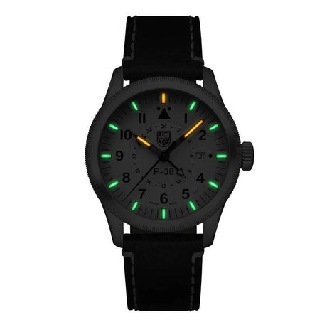 Luminox Black Leather Watch - Hilstor