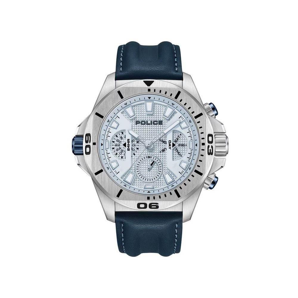Police Blue Artificial Leather Watch - Hilstor
