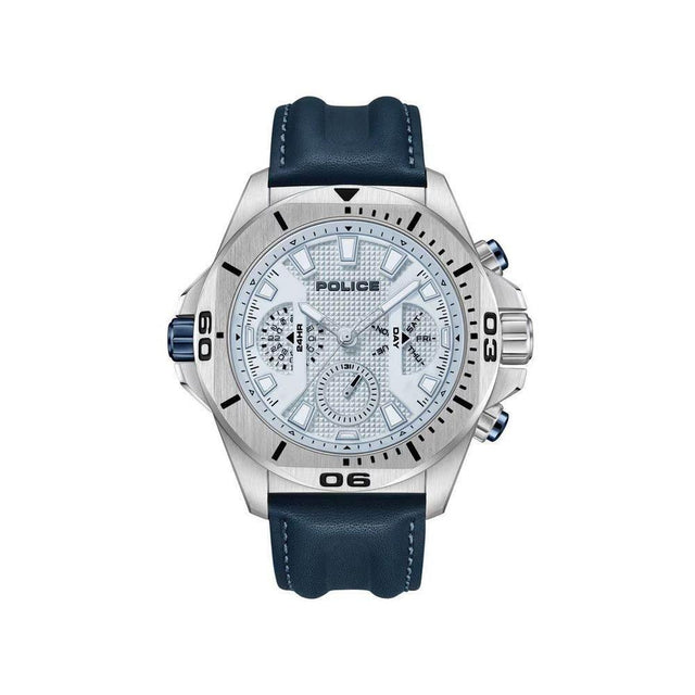 Police Blue Artificial Leather Watch - Hilstor