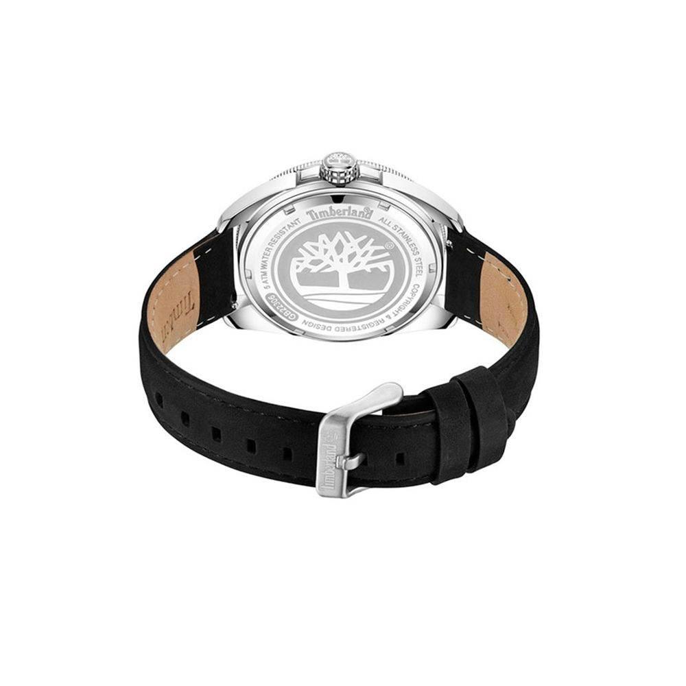 Timberland Black Leather Watch - Hilstor